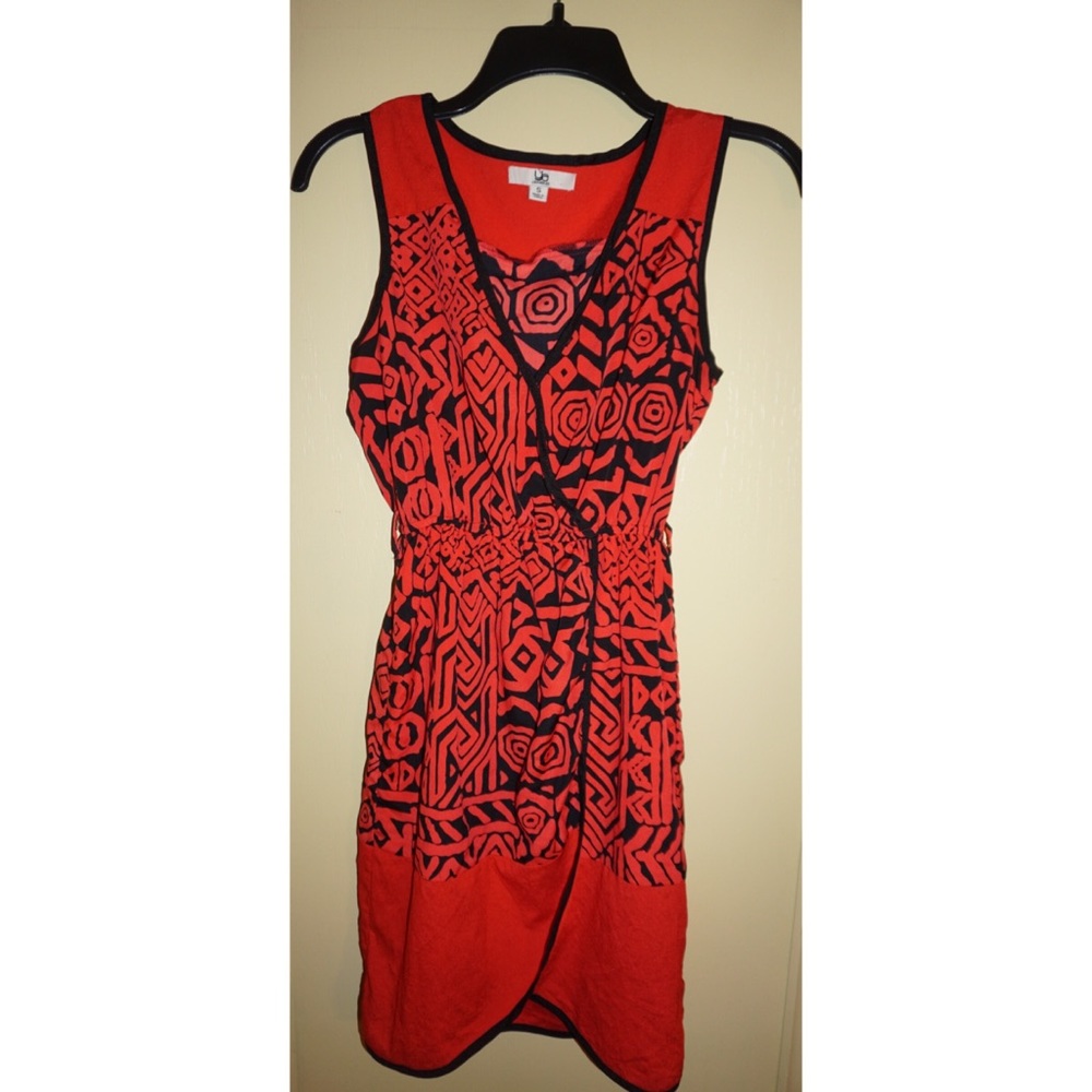 Ya Los Angeles Tribal Print Faux Wrap Dress
